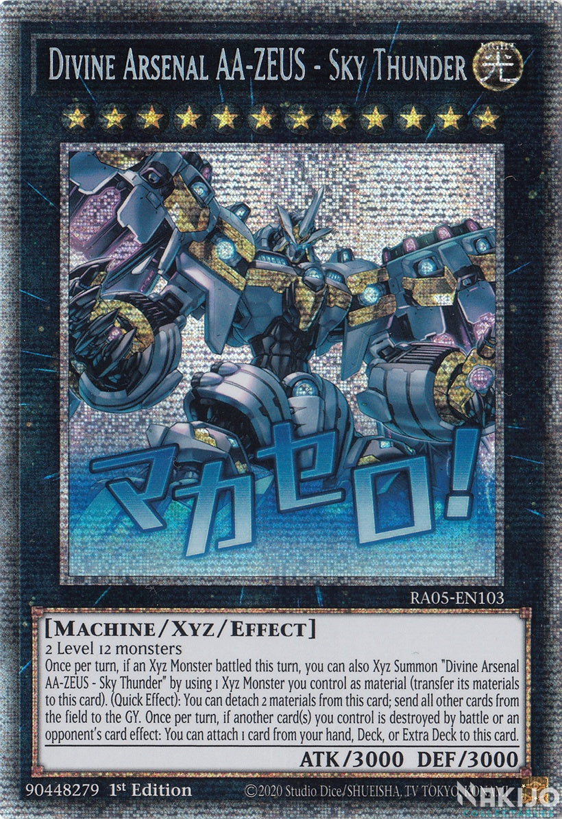 zeus yugioh card Divine Arsenal AA-ZEUS - Sky Thunder (variant art) - RA05-EN103