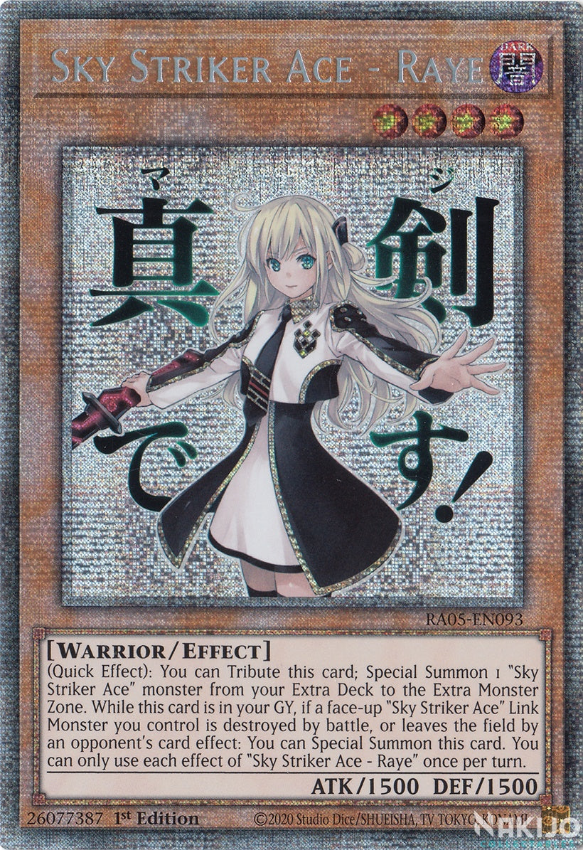 Sky Striker Ace - Raye (variant art) - RA05-EN093 - Starlight Rare - 1 ...