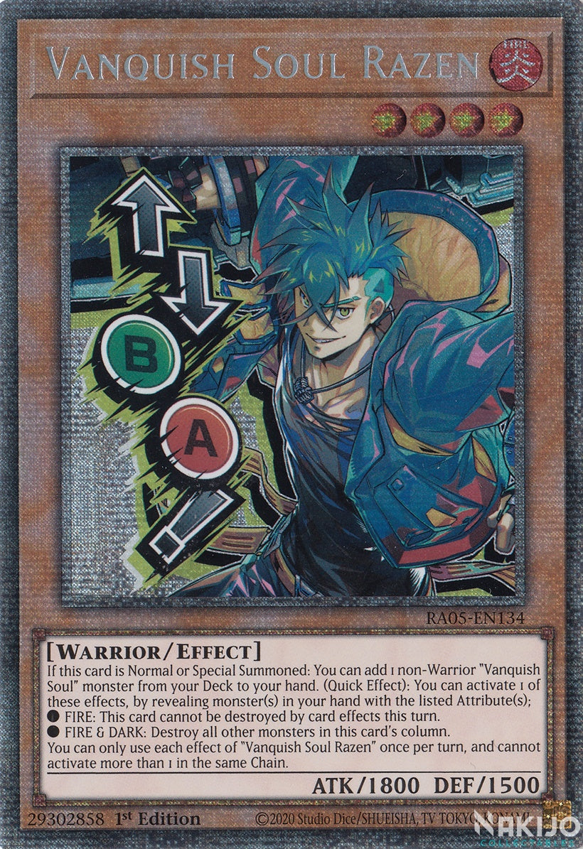 Vanquish Soul Razen (variant art) - RA05-EN134 - Starlight Rare - 1st ...